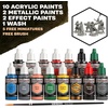 image:imageThe Army Painter GameMaster Adventure Starter Roleplaying Paint Set 15 x 18ml Warpaints Fanatic Acrylic paints incl a BrushOn Primer 5 FREE Miniatures amp 1 Brush  For Warhammer amp DndAdventure Starter Paint Set