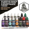 image:imageThe Army Painter GameMaster Adventure Starter Roleplaying Paint Set 15 x 18ml Warpaints Fanatic Acrylic paints incl a BrushOn Primer 5 FREE Miniatures amp 1 Brush  For Warhammer amp DndWandering Monsters Paint Set