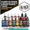 image:imageThe Army Painter GameMaster Wilderness Adventures Paint Set Combo 15 x 18 mL Warpaints Fanatic Acrylic Paints incl a BrushOn Primer 1 Miniature amp 2 Brushes  for Warhammer amp DampDAdventure Starter Paint Set