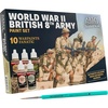 image:imageThe Army Painter Historical WWII British 8th Army Paint Set Combo 10 x 18 ml Warpaints Fanatic 9 Acrylics 1 Wash amp 1 Brush  Miniature Paint to recreate the fight across North Africa