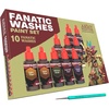 image:imageThe Army Painter Warpaints Fanatic Washes Set Combo 10 x 18 mL Acrylic Paint incl 1 Brush  Model Paint Washes and Shades for Miniature Models Warhammer amp DampD Miniatures