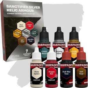 image:imageThe Army Painter Combat Se7ens Sanctified Silver Relic Armour 7 x 18 ml Warpaints Fanatic 2 Acrylic 2 Washes 3 Metallics Perfect for Miniature Quality Hobby Paints for DnD amp Warhammer Figures