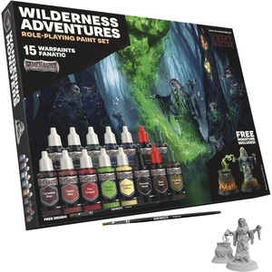 image:imageThe Army Painter GameMaster Adventure Starter Roleplaying Paint Set 15 x 18ml Warpaints Fanatic Acrylic paints incl a BrushOn Primer 5 FREE Miniatures amp 1 Brush  For Warhammer amp DndWilderness Adventures Paint Set