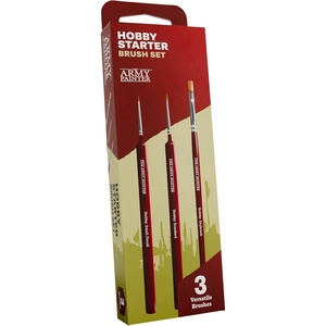 image:imageThe Army Painter Hobby Starter Brush Set Black 3 Paint Brushes for Acrylic Paint incl Drybrush Small Detail amp Standard Fine Tip Model Brush for Miniature Fantasy Painting