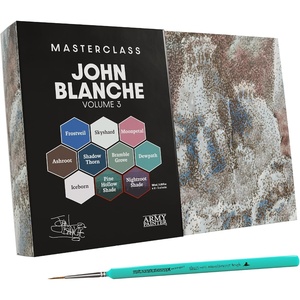 image:imageThe Army Painter Masterclass John Blanche Volume 3 Paint Set Combo 8 x 18 ml Warpaints Fanatic Paints 2 Washes 1 Brush amp 1 Art Print  Model Paint Set for Miniature WargamingJohn Blanche Volume 3 Combo