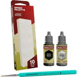 image:imageThe Army Painter Palette Bundle Plastic Wet Style DipIt Brush Grim Black amp Holy White