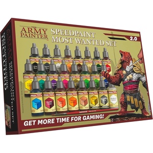 image:imageThe Army Painter Speedpaint 20 Most Wanted Paint Set 24 x 18 mL Acrylic Contrast Paints Including 2 Metallics 1 Medium amp 1 Free Brush for Miniature and Model Painting