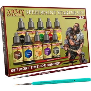 image:imageThe Army Painter Speedpaint 20 Starter Paint Set 10 x 18 mL Acrylic Contrast Paints incl 1 Basecoating Brush for DampD and Warhammer Figures
