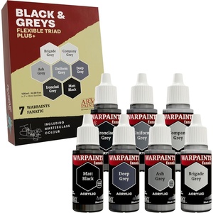 image:imageThe Army Painter Warpaints Flexible Triad PLUS Ochres amp Tans 7 x 18 mL Acrylic Paints  Miniature Quality Hobby Paint for Dungeons and Dragons amp Warhammer MiniaturesBlack  Greys