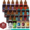 image:imageThe Army Painter Warpaints Air Most Wanted Paint Set Combo 22 x 18 mL Paints 19 Acrylic Airbrush incl 2 Metallics 1 Fluorescent 1 Medium 3 Speedpaints amp 1 Brush  for Model and Miniature Painting