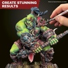 image:imageThe Army Painter Warpaints Fanatic Starter Set 11 x 18 mL Acrylic Paints incl Metallics Wash BrushOn Primer 1 Miniature amp 1 Brush  Miniature Paint Set for DampD amp Warhammer Figures  Incl Metallics Wash BrushOn Primer 1 Figures 28mm amp 1 Brush  Acrylic Paint Set For Dnd amp Warhammer 40K Miniatures