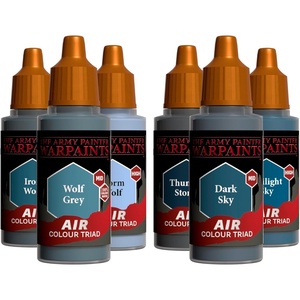 image:imageThe Army Painter Air Triads Fluorescents AirbrushReady Paint with 6 x 18 ml PreThinned Acrylic Spray Paints Paint Sprayer Paints for DampD amp Warhammer MiniaturesDesaturated BlueGrey