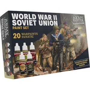 image:imageThe Army Painter Historical WWII Soviet Union Paint Set 20 x 18 ml Warpaints Fanatic 14 Acrylics 4 Washes 1 Metallic 1 Effect  Miniature Paint to recreate the Eastern Front