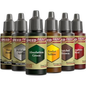 image:imageThe Army Painter Speedpaint 20 Fantasy Bundle 6 x 18 Acrylic Paints with Gold White Black Red Blue amp Brown  Miniature Paint for DampD amp Warhammer MiniaturesSciFi Colours