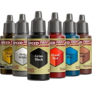 image:imageThe Army Painter Speedpaint 20 Fantasy Bundle 6 x 18 Acrylic Paints with Gold White Black Red Blue amp Brown  Miniature Paint for DampD amp Warhammer MiniaturesFantasy Colours