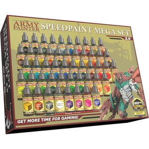 image:imageThe Army Painter Speedpaint Mega Paint Set 20 50 x 18 mL Acrylic Contrast Paints incl Metallics 1 Medium amp 1 Free Brush  for Miniature Painting DampD amp Warhammer