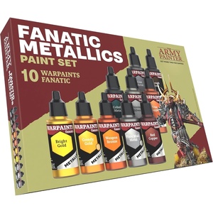 image:imageThe Army Painter Warpaints Fanatic Metallics Paint Set 10 x 18 mL Acrylic Metallic Paints Incl Gold Copper Metal Bronze and Silver  Miniature Paint Set for DampD amp Warhammer Miniatures