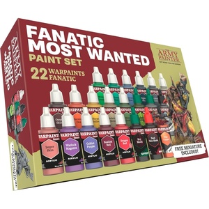 image:imageThe Army Painter Warpaints Fanatic Most Wanted Paint Set 22 x 18 mL Acrylic Paint incl Skin Tones Metallics Effects 1 Wash Primer amp 1 Miniature  Paint for DampD amp Warhammer