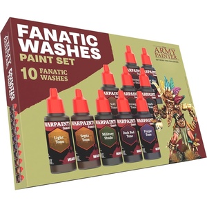 image:imageThe Army Painter Warpaints Fanatic Washes Paint Set 10 x 18 mL Acrylic Paint  Model Paint Washes and Shades for Miniature Models Warhammer amp DampD Miniatures