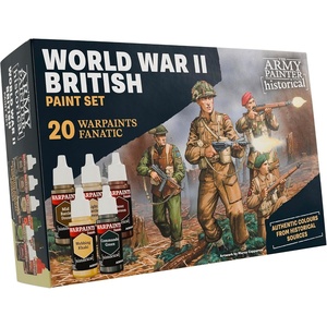 image:imageThe Army Painter Historical WWII British Paint Set 20 x 18 mL Warpaints Fanatic 14 Acrylic 4 Washes 1 Effect amp 1 Metallic Miniature Paint for Armed Forces